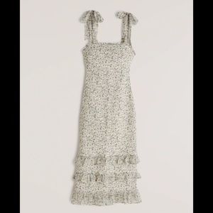 Abercrombie & Fitch Floral Tiered Smocked Dress